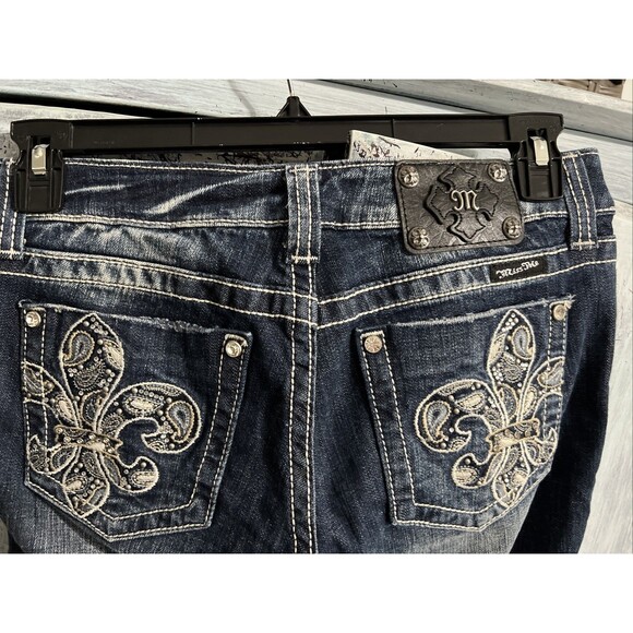 Miss me Boot cut distressed medium wash jeans Y2K Sz 28 - Picture 5 of 7